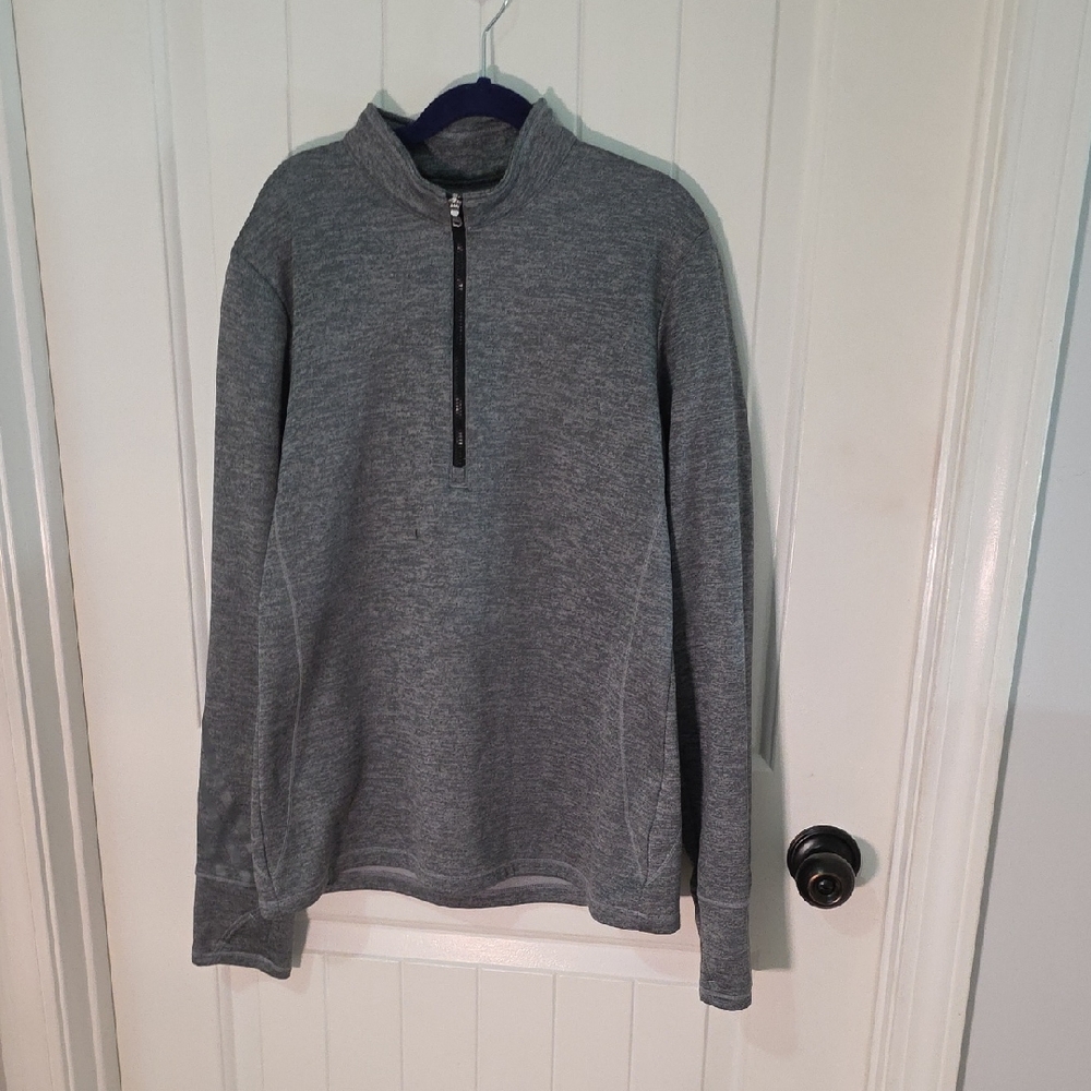 adidas Men's Charcoal Zip-Up Sweater